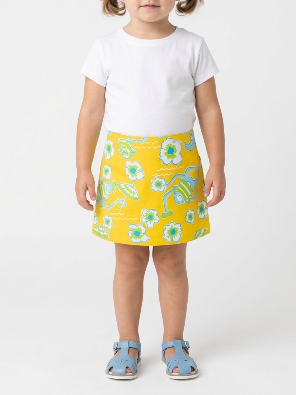 Lilly Pulitzer Girls Skirt Reversible Monkey Print Cotton 2T
